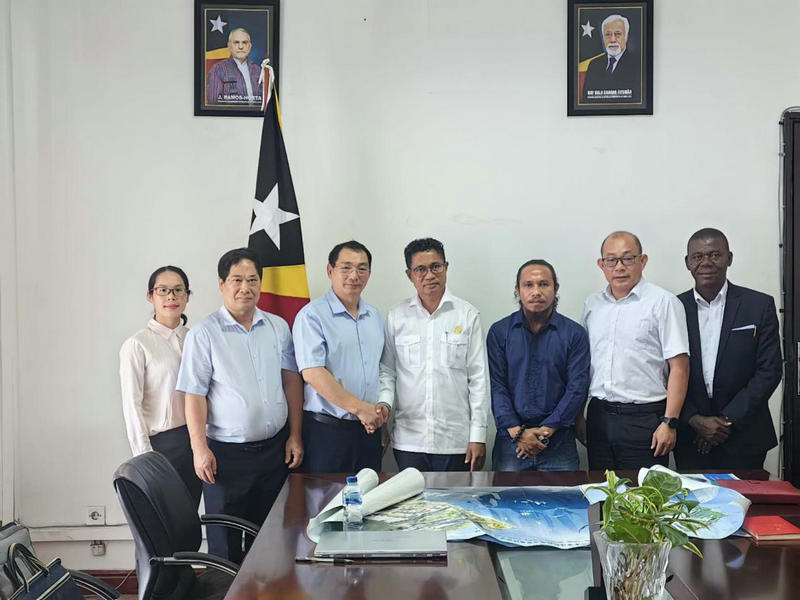 广西义信渔业开发有限公司、东帝汶南海渔业开发有限公司与东帝汶副总理进行项目研讨会