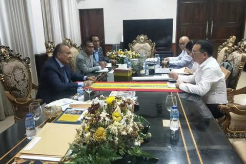 广西义信渔业开发有限公司、东帝汶南海渔业开发有限公司与东帝汶副总理                    进行会议